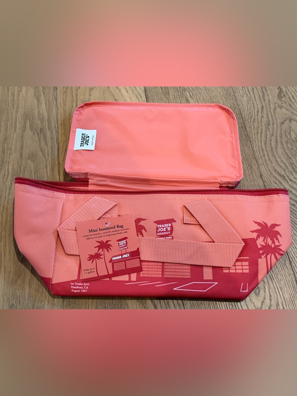 Trader Joe's Pink Mini Insulated Tote Bag